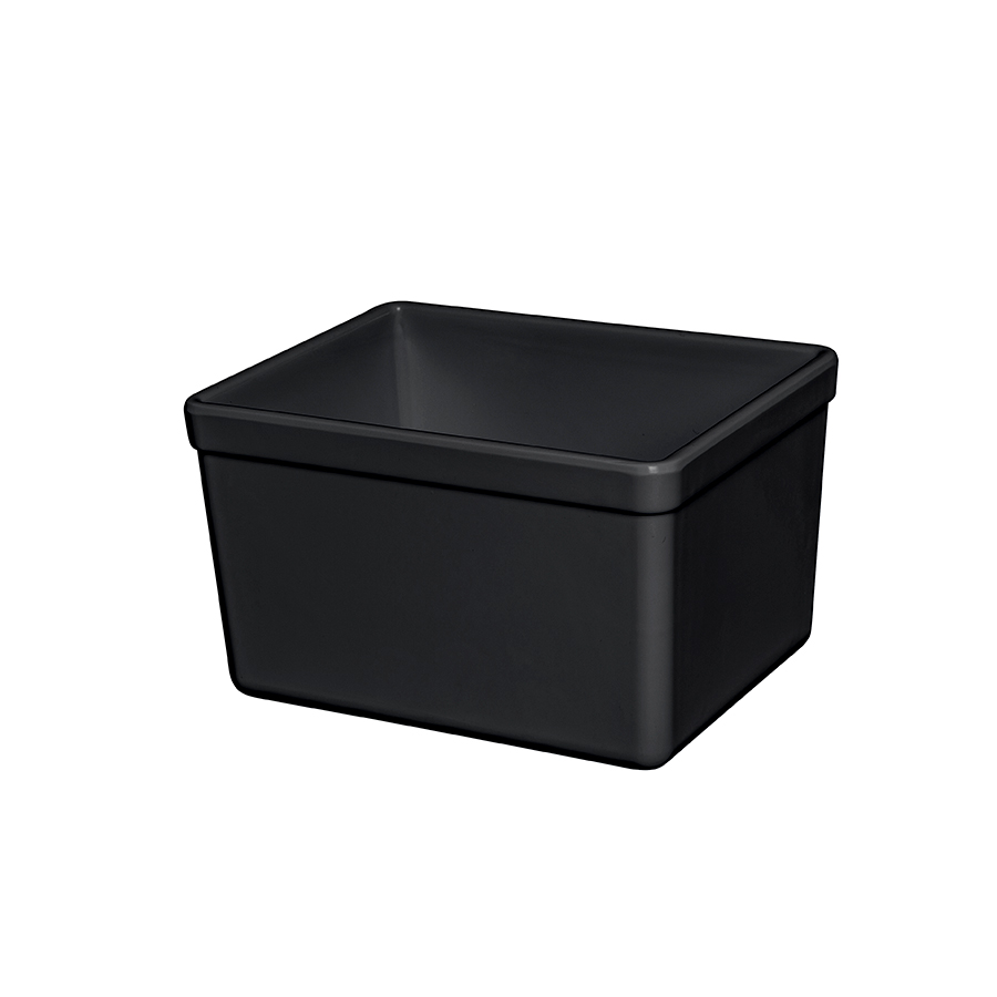 Mirage Tundra Melamine Black Rectangular Croc 16.2x13x10cm 1.5 Litre PK 1