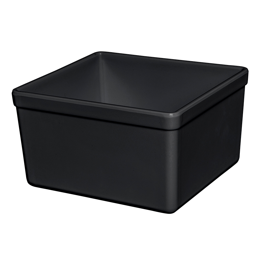 Mirage Tundra Melamine Black Rectangular Croc 17.3x16.2x10cm 2 Litre PK 1