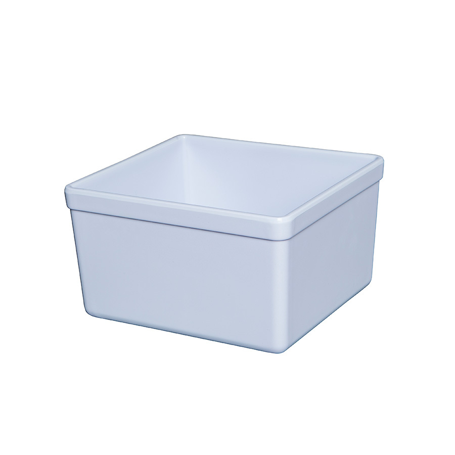 Mirage Tundra Melamine White Rectangular Croc 17.3x16.2x10cm 2 Litre PK 1