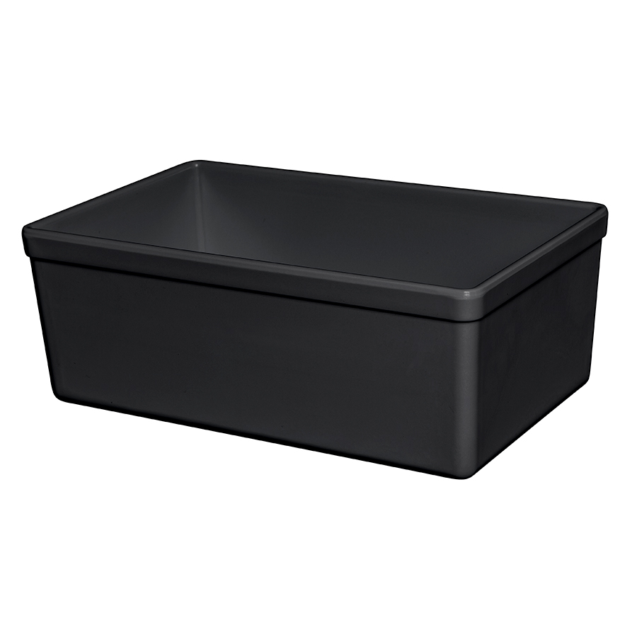 Mirage Tundra Melamine Black Rectangular Croc 16.2x26x10cm 3.2 Litre PK 1