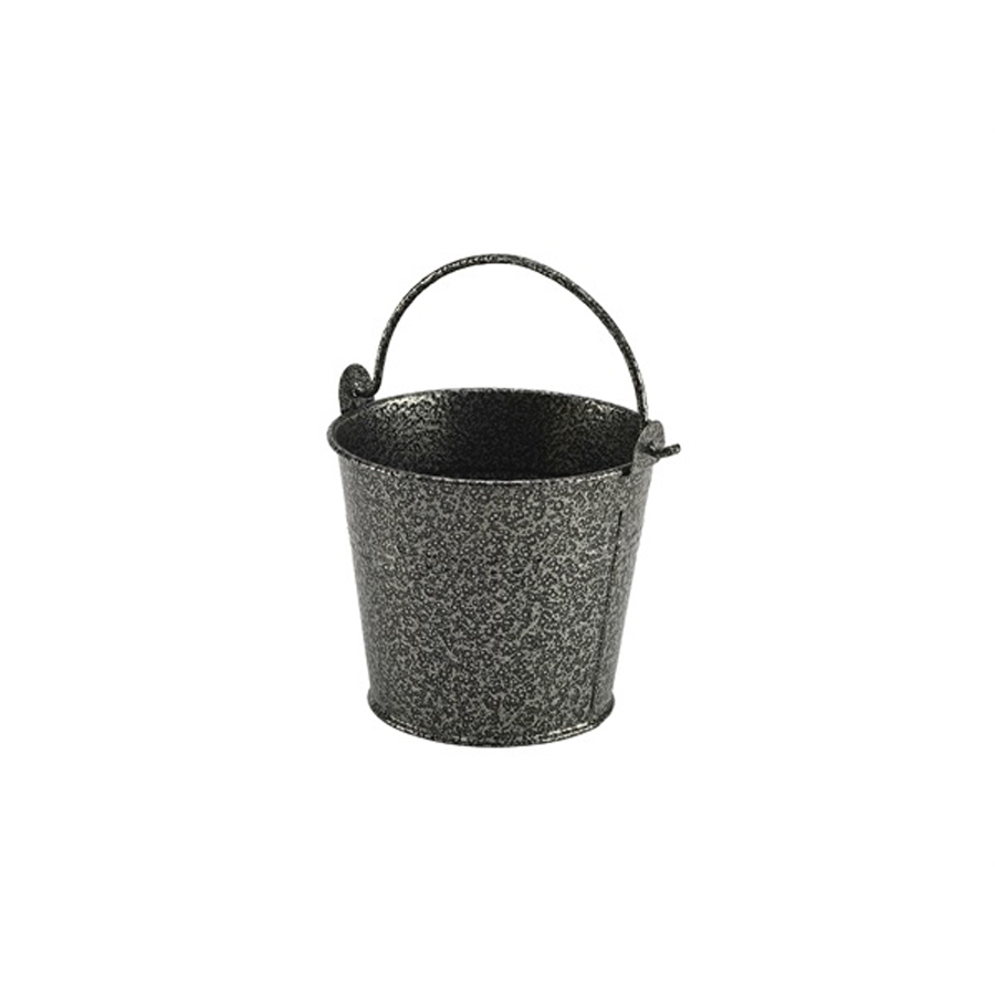 Galvanised Stl Hammered Bucket Silver PK 1