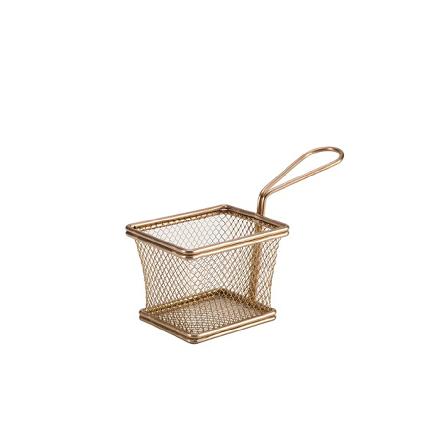 Copper Serving Fry Basket 10x8x7.5cm PK 1