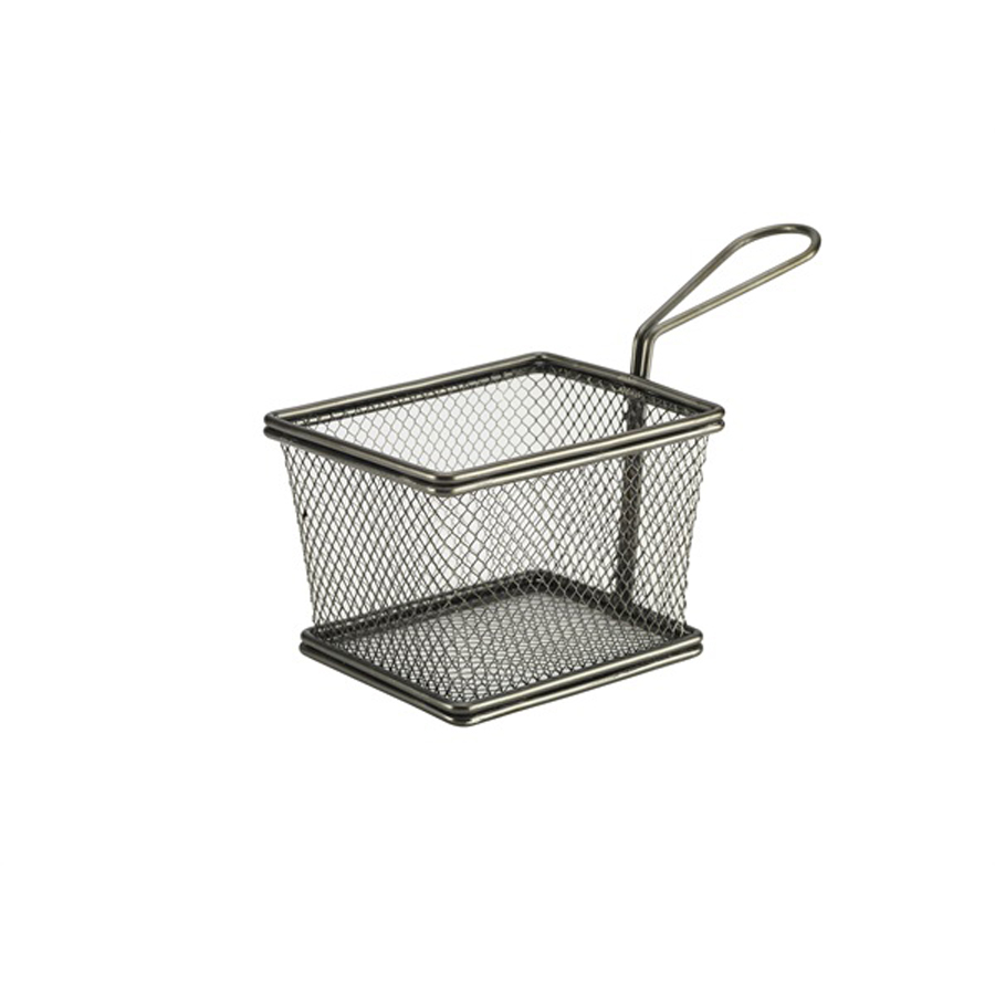 Black Serving Fry Basket 12.5x10x8.5cm PK 1