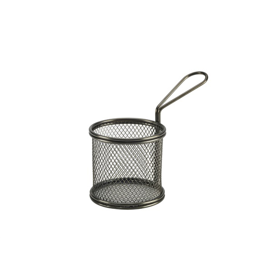 Black Serving Fry Basket PK 6