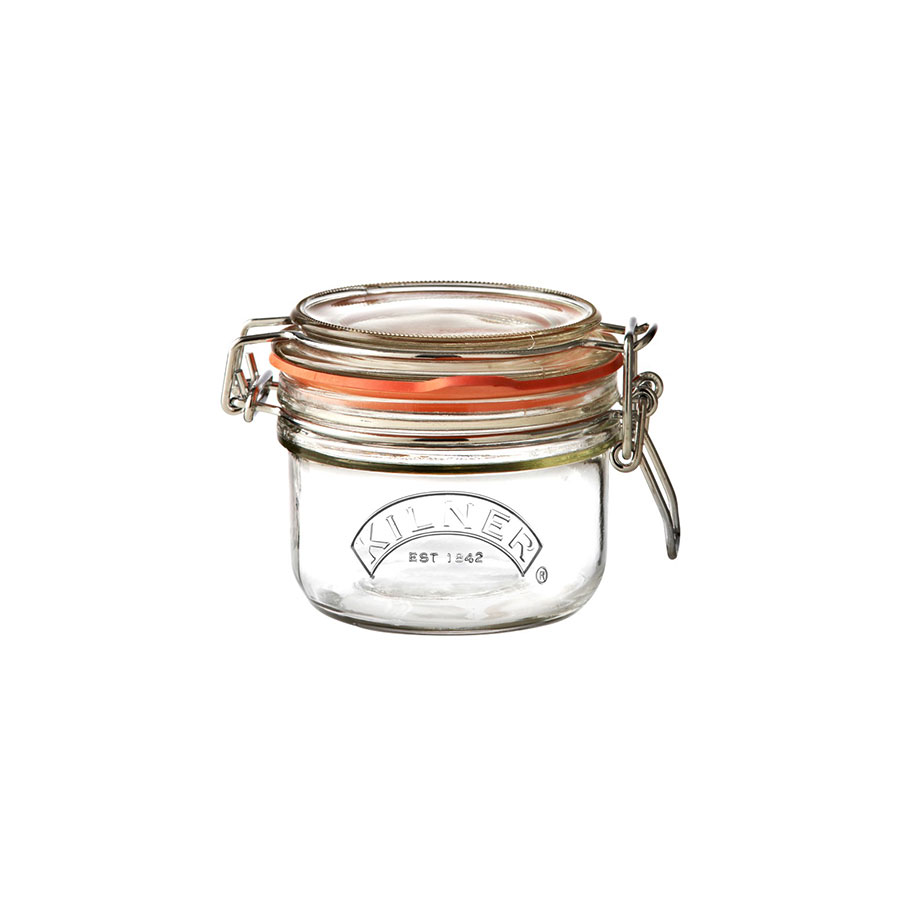 Kilner Clip Top Round Jar 0.125ltr Clear Glass 11.5x8x7.5cm PK 12