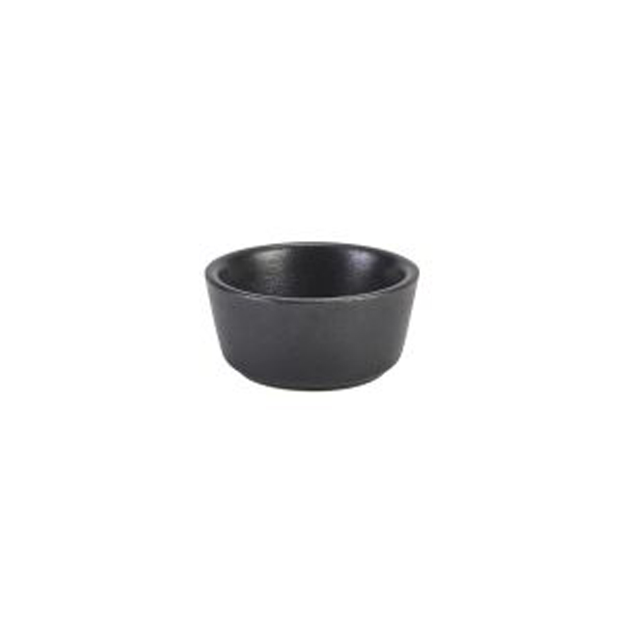 Genware Forge Stoneware Black Round Ramekin 6.5x3cm 4.5cl 1.5oz PK 1