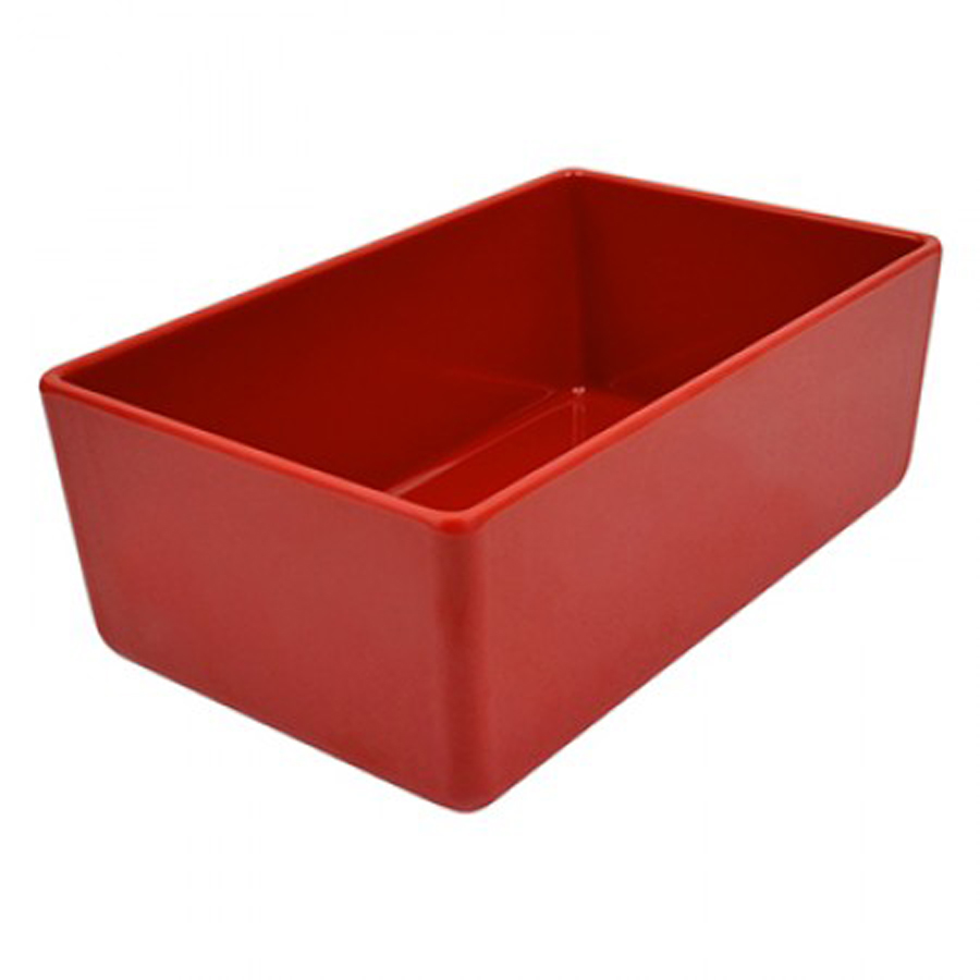 Dalebrook Melamine Red Rectangular Chunky Crock 26x16.2x10cm 3.2 Litre PK 1