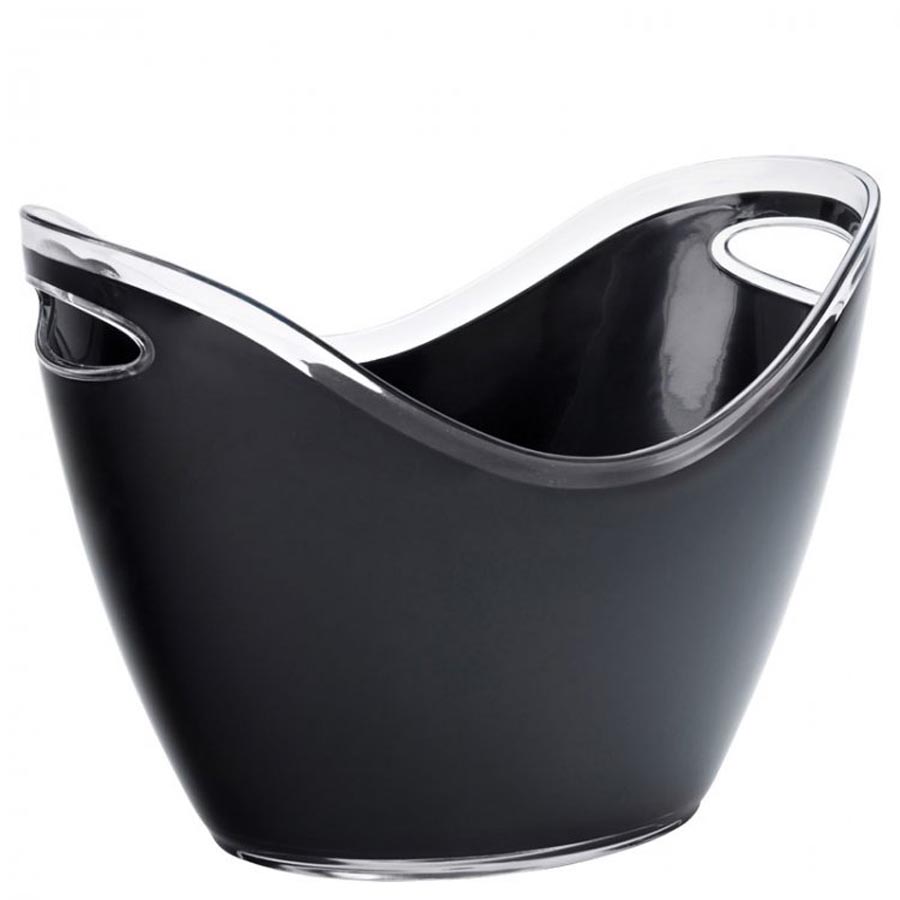 Small Champagne Bucket Black 10.5 Inch 27cm PK 6