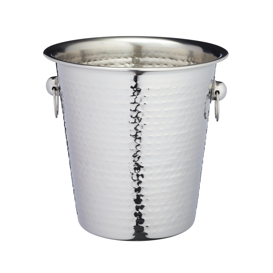 Hammered-Steel Wine/Champagne Bucket with Handles PK 1