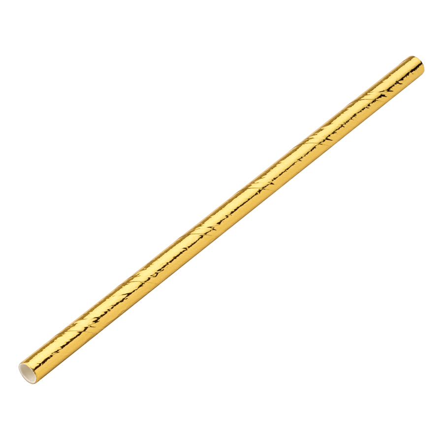 Paper Gold Cocktail Straw 5.5 Inch 14cm 5mm PK 1