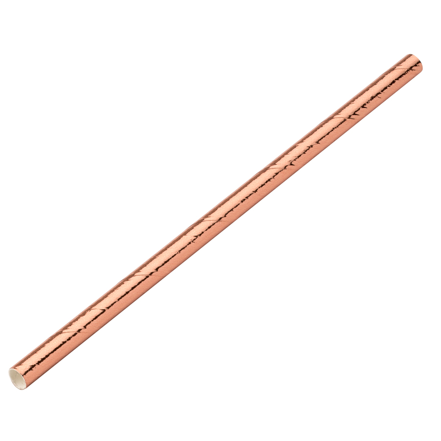 Paper Copper Cocktail Straw 5.5 Inch 14cm 5mm Bore PK 1