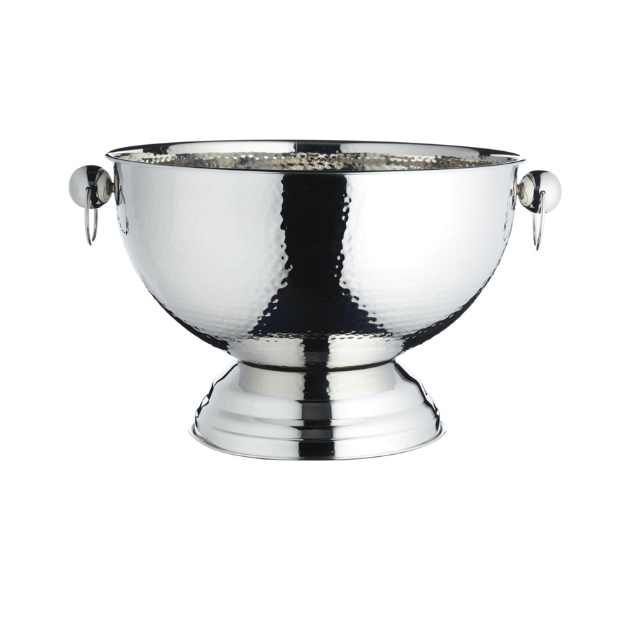 BarCraft Hammered Stainless Steel Champagne Bowl PK 1