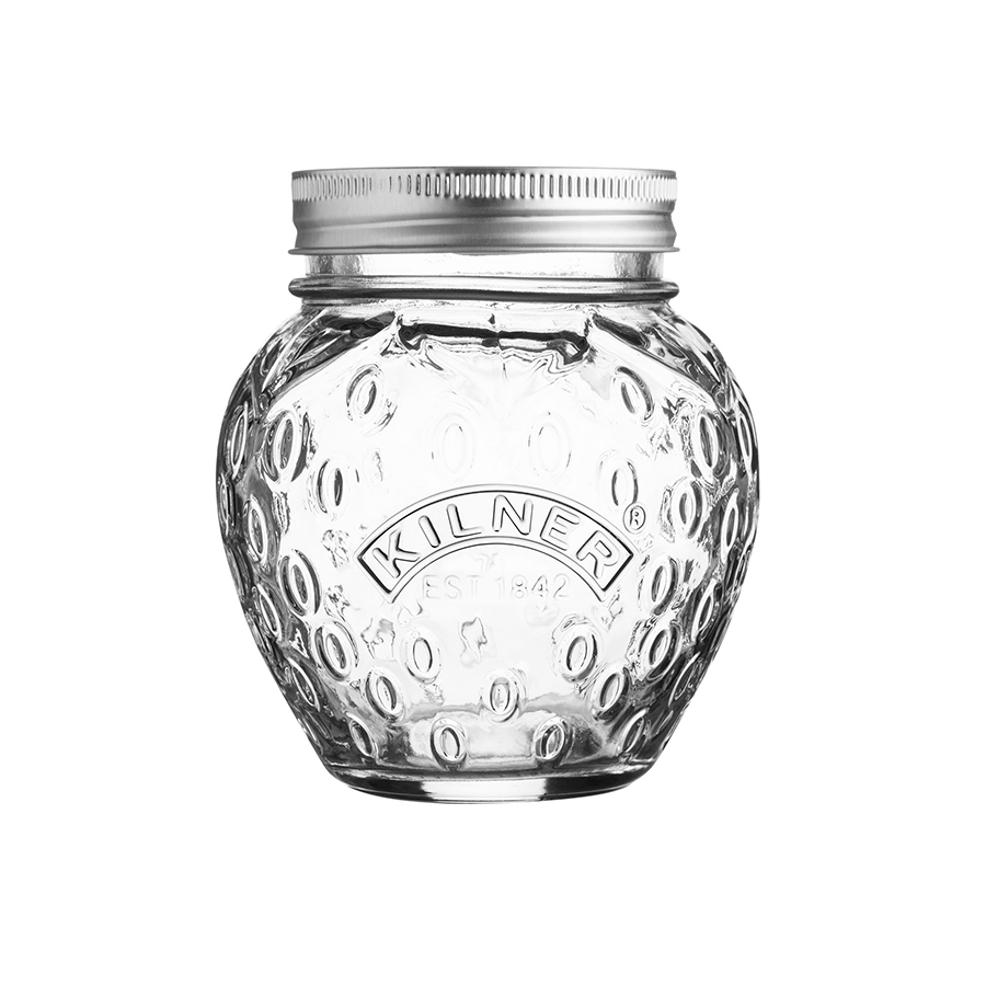 Kilner Strawberry Fruit Preserve Jar Clear Glass 0.4ltr 10x10x11.5cm PK 6