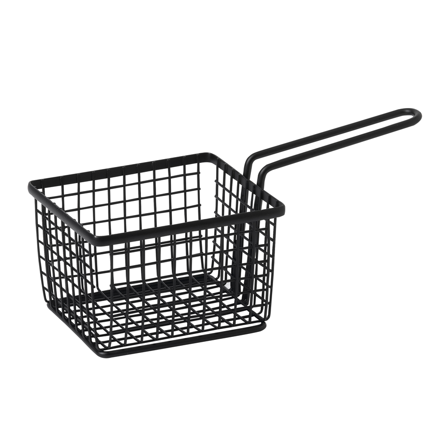 Artis Black Coated Stainless Steel Square Wire Basket With Handle 10x7.5cm PK 1
