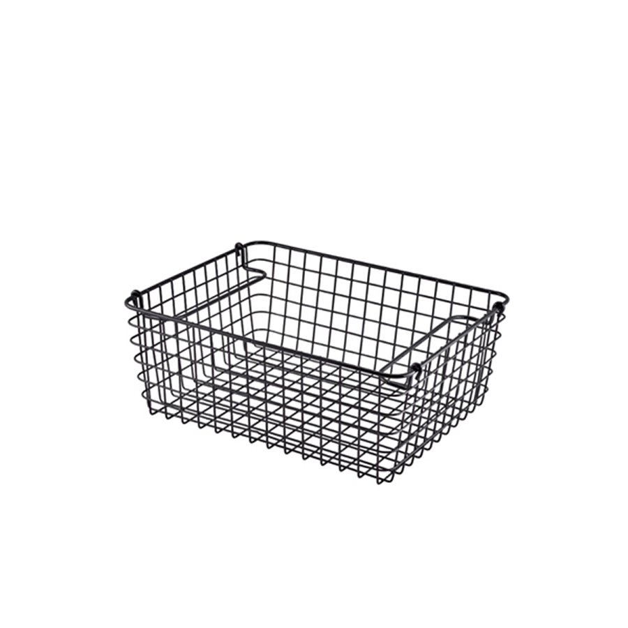 GenWare Black Steel Wire Display Basket 1/2 GN 31.3x25.3x12cm PK 1