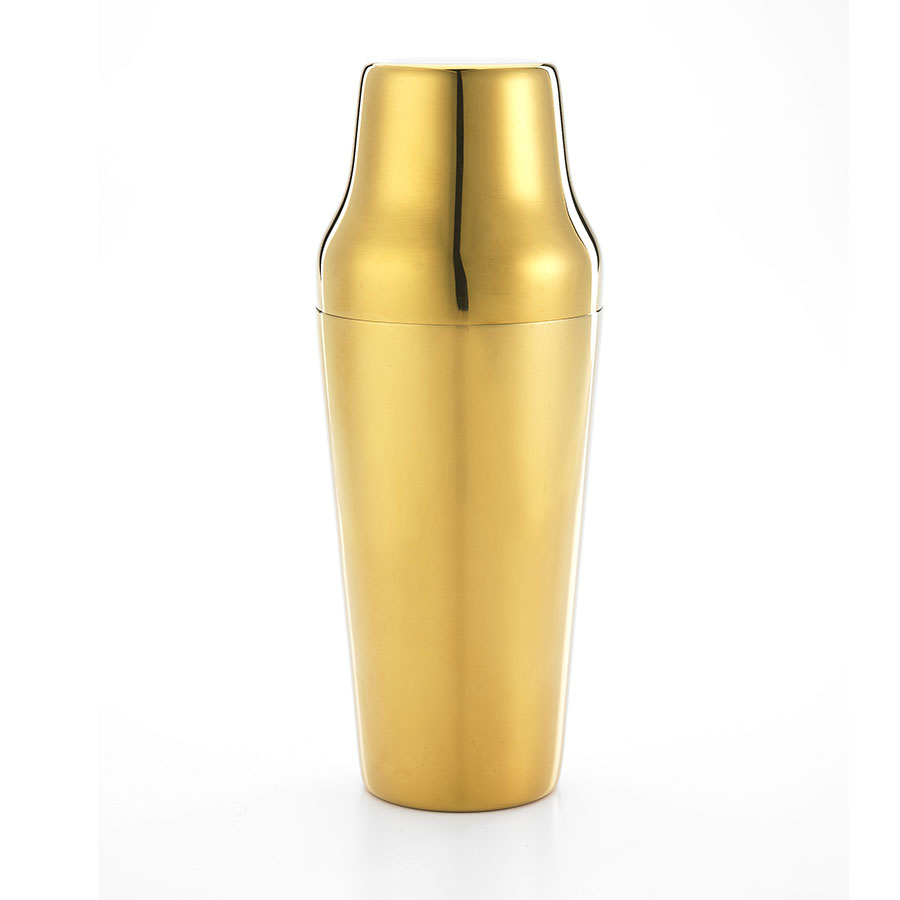 Barfly 2-Piece Parisienne Gold Plated Cocktail Shaker Set PK 1