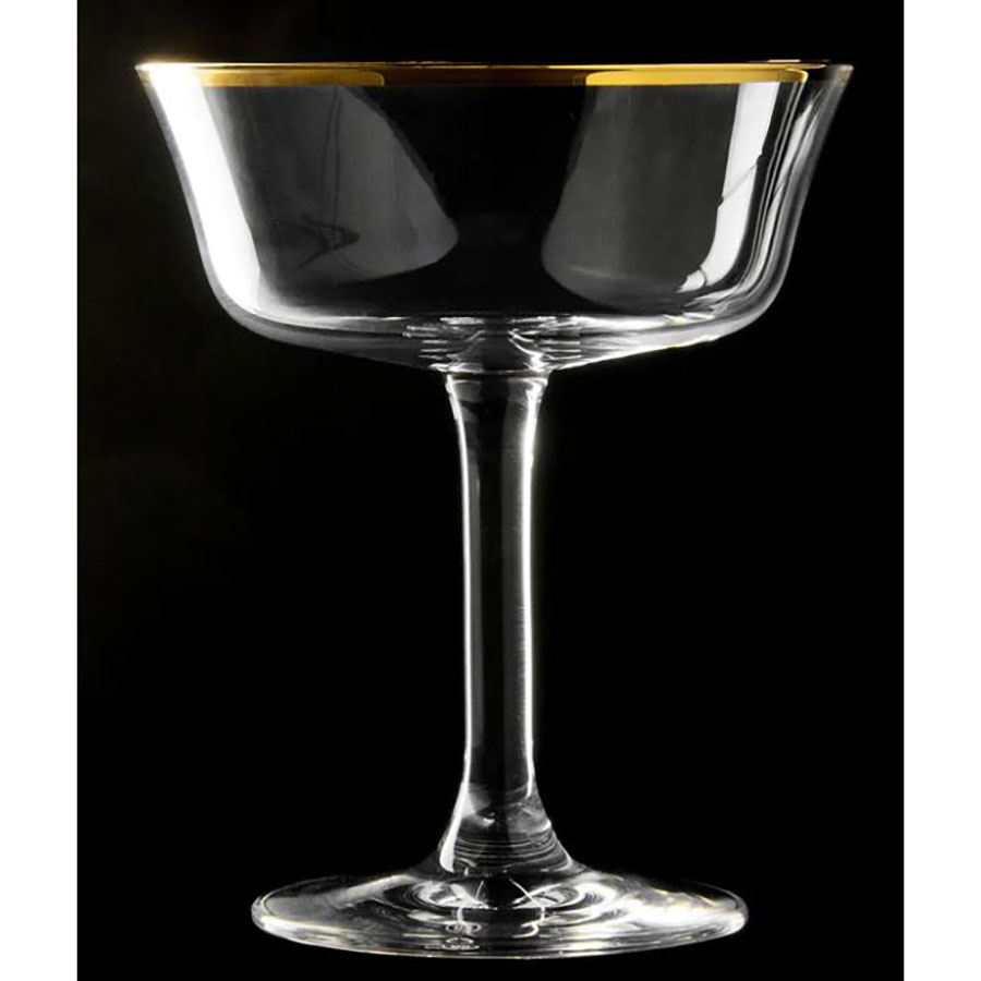 Urban Bar Gold Rim Fizzio Champagne Glass Coupe 26cl PK 6