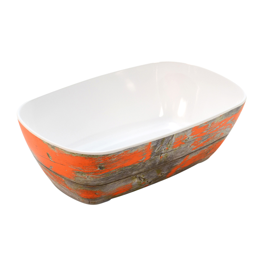 Rustic Orange Tura 1/4 Size Crock 265x162x80mm1.5L PK 1