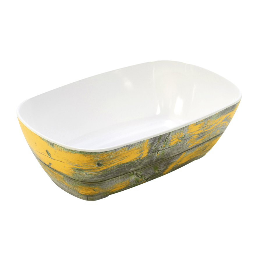 Tura Rustic Yellow 1/4 Crock 26.5 x 16.2cm1.5L PK 1