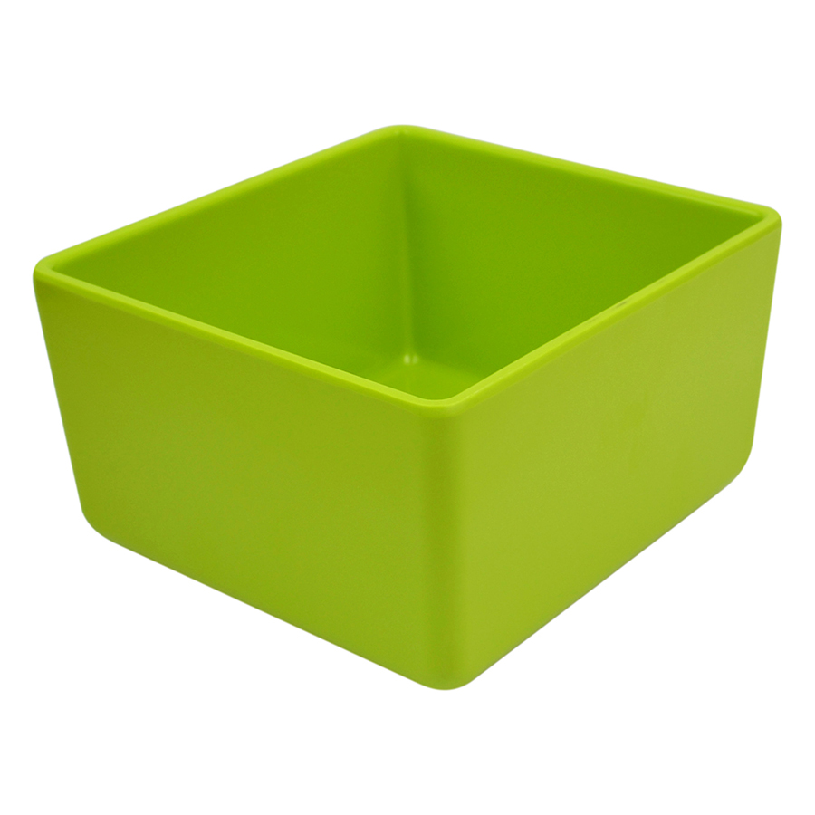Dalebrook Melamine Lime Green Rectangular Chunky Crock 17.3x16.2x10cm 2 Litre PK 3