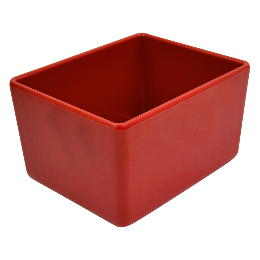 Dalebrook Melamine Red Rectangular Chunky Crock 16.2x13x10cm 1.5 Litre PK 1