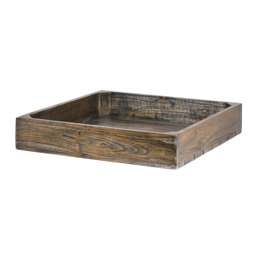 D.W. Haber Fusion Buffet System Ash Grey Teak Wood Flat Basket 35.6cm PK 1