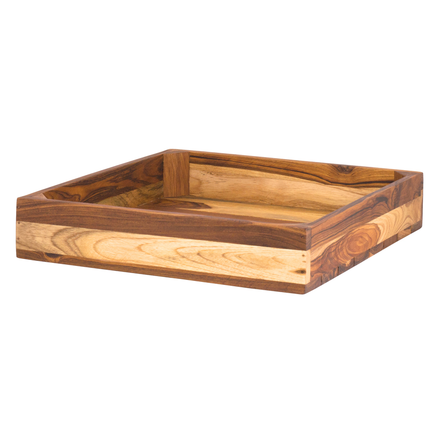 D.W. Haber Fusion Buffet System Natural Teak Wood Flat Basket 35.6cm PK 1