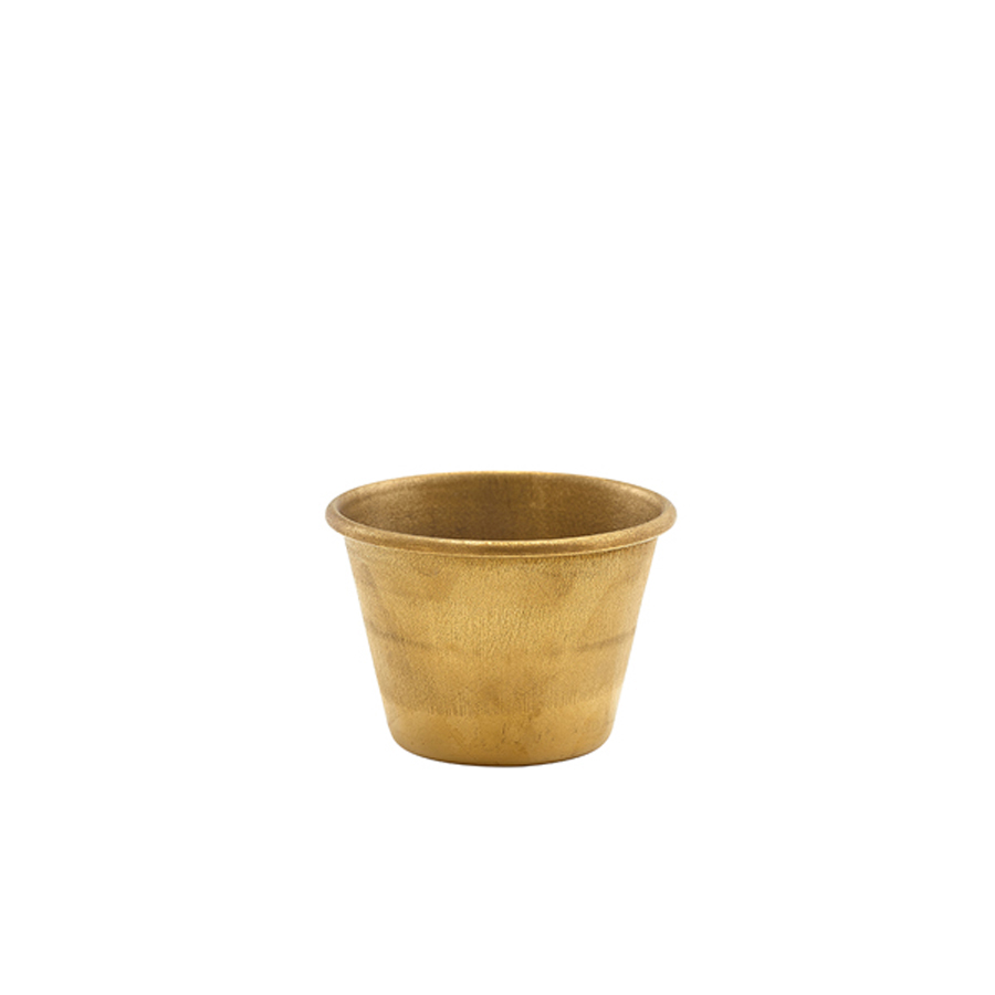 GenWare Gold Vintage Steel Round Serving Ramekin 7cl 2.5oz PK 24