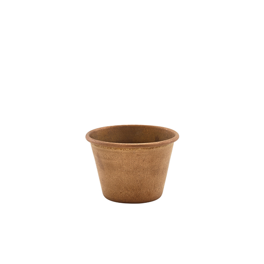 GenWare Copper Vintage Steel Round Serving Ramekin 7cl 2.5oz PK 24