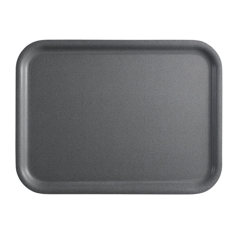 Mykonos Charcoal Grey Laminated Non-Slip Rectangular Tray PK 24