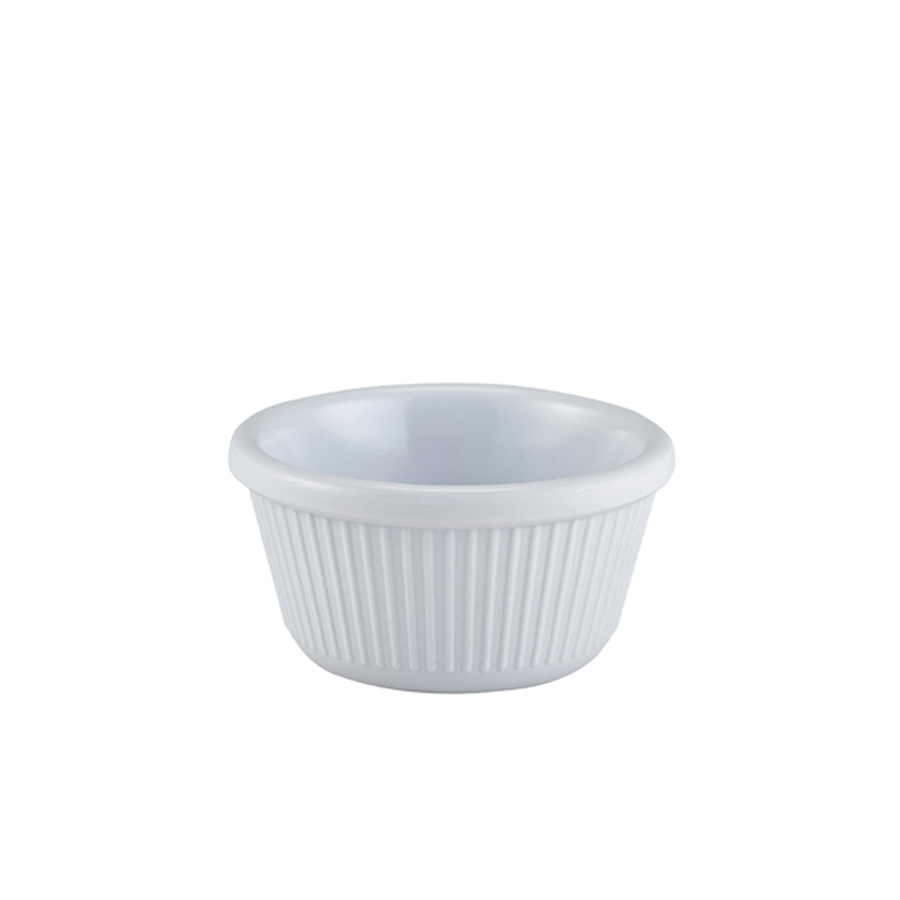 GenWare White Melamine Round Fluted Ramekin 3oz PK 24