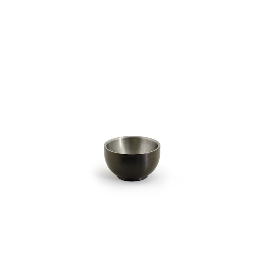 Front of The House Brushed Stainless Steel Matte Black Round Harmony Ramekin 2.5oz PK 12