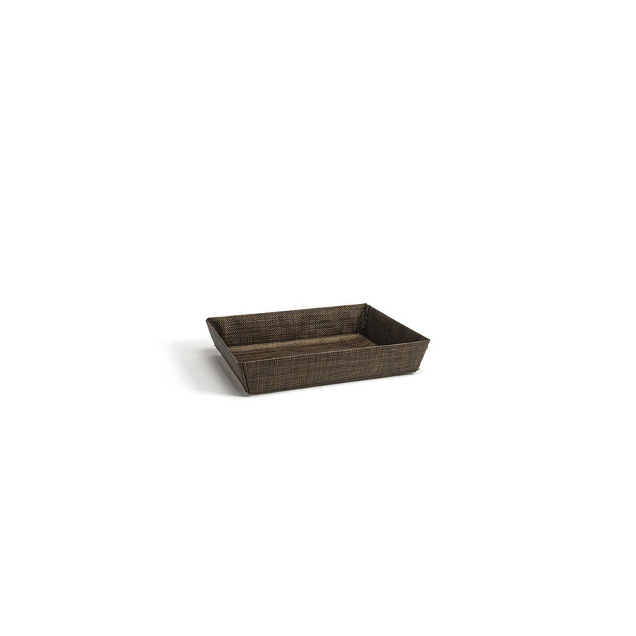 Front of The House Metroweave Vinyl Rectangular Mesh Copper Basket 11x8x2 Inch PK 6