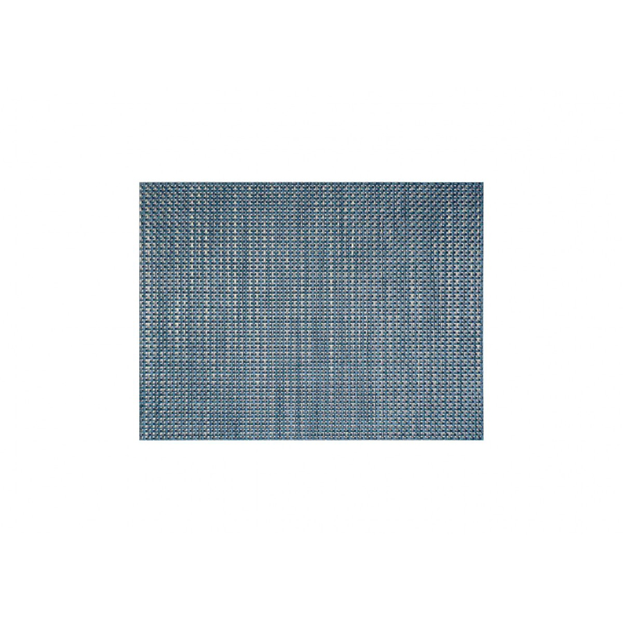 Front of The House Metroweave Vinyl Rectangular Indigo Basketweave Mat 40.5x30.5cm PK 12