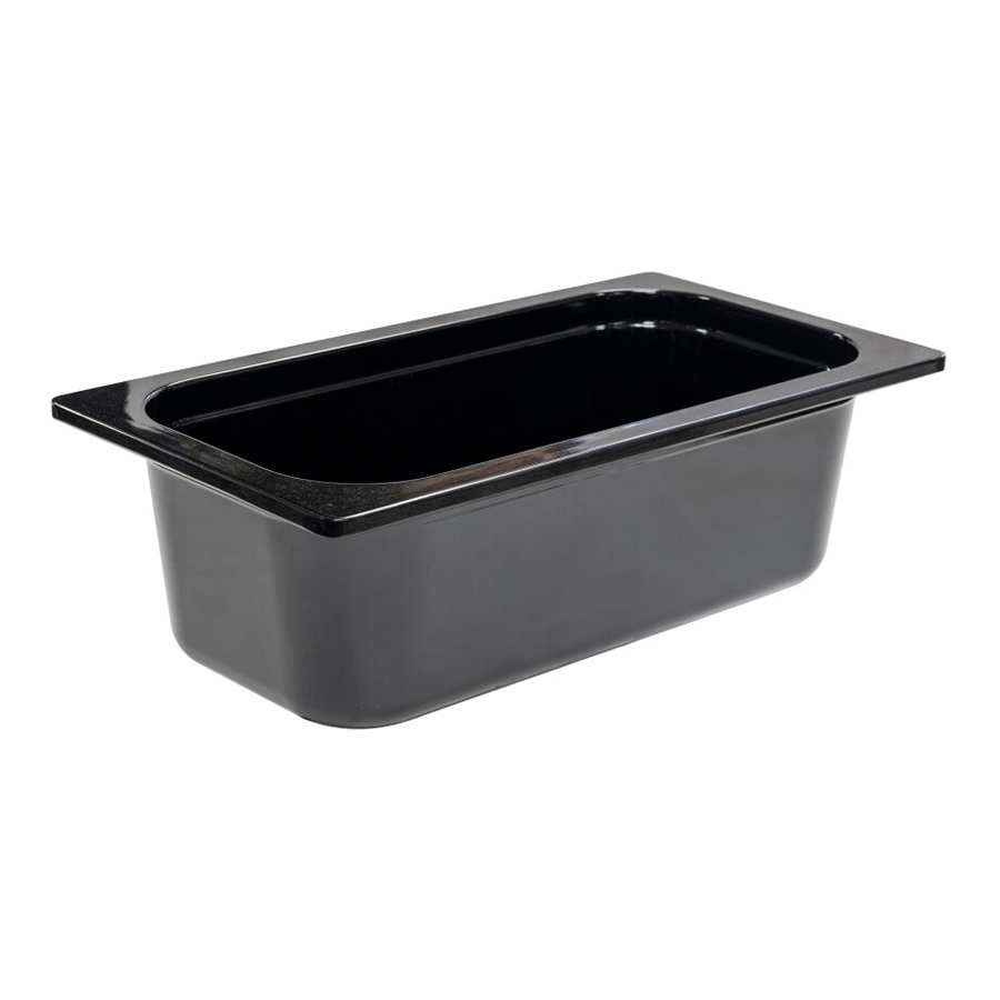 Mirage Melamine Black 1/3 Gastronorm 65mm Deep PK 1