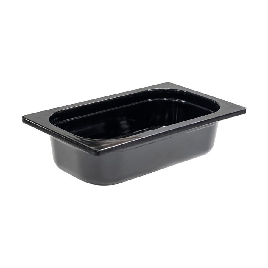Mirage Melamine Black 1/4 Gastronorm 65mm Deep PK 1