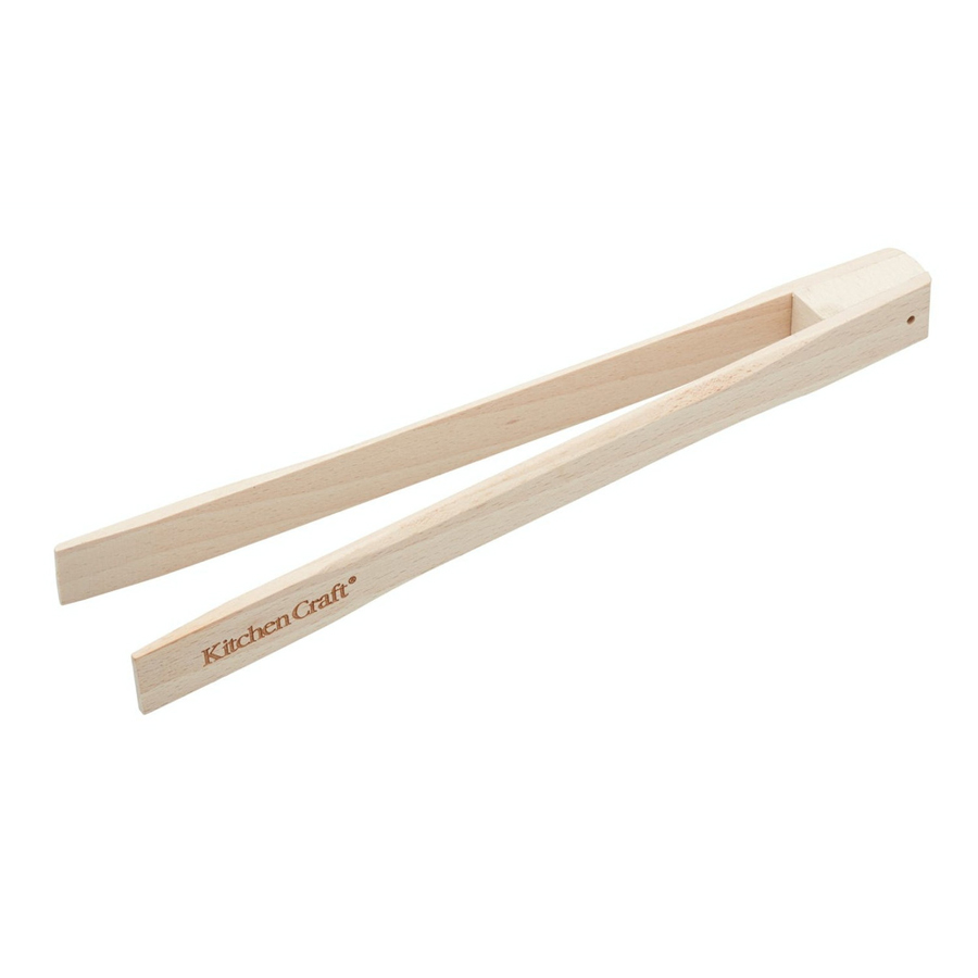 KitchenCraft Beechwood Toast Tongs PK 1