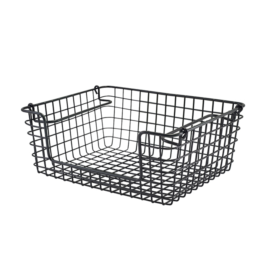 Genware Black Wire Open Sided 1/2 Gastronorm Display Basket PK 1