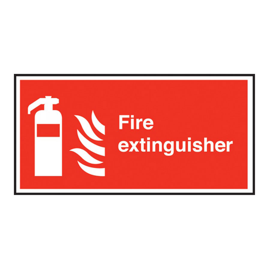 Mileta Safety Sign Fire Extinguisher Text & Symbol Sign PK 1