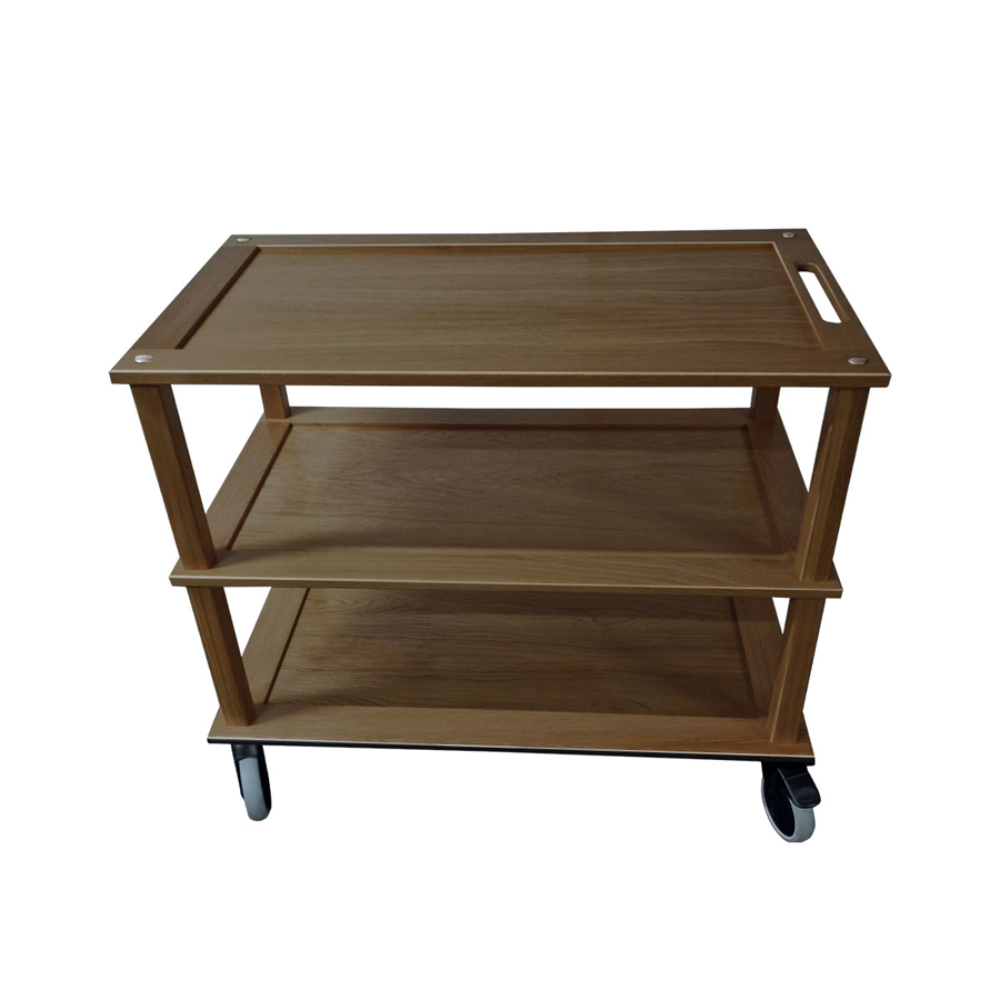 Podium Long Dark Brown Oak Hospitality Trolley 1010x558x855mm PK 1