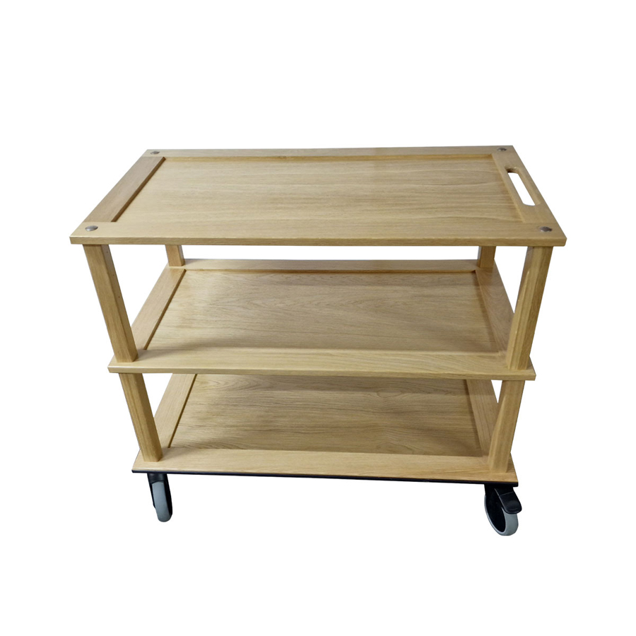 Podium Long Natural Oak Hospitality Trolley 1010x558x855mm PK 1