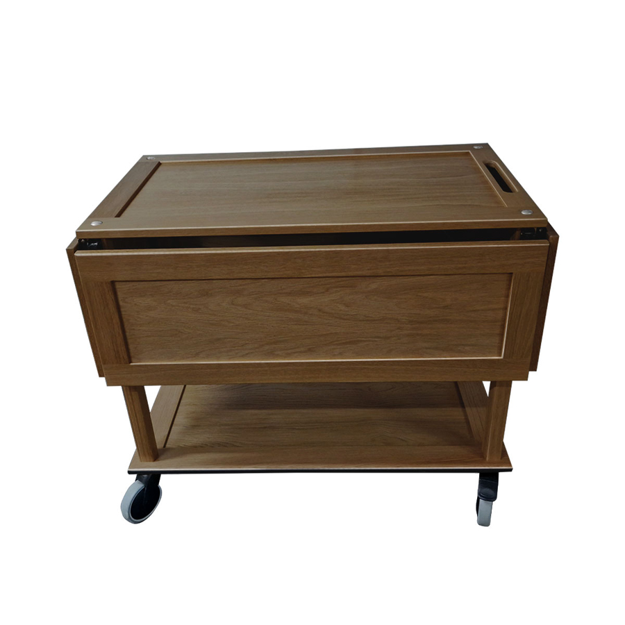 Podium Long Island Dark Brown Oak Hospitality Trolley 1678x1225x855mm PK 1