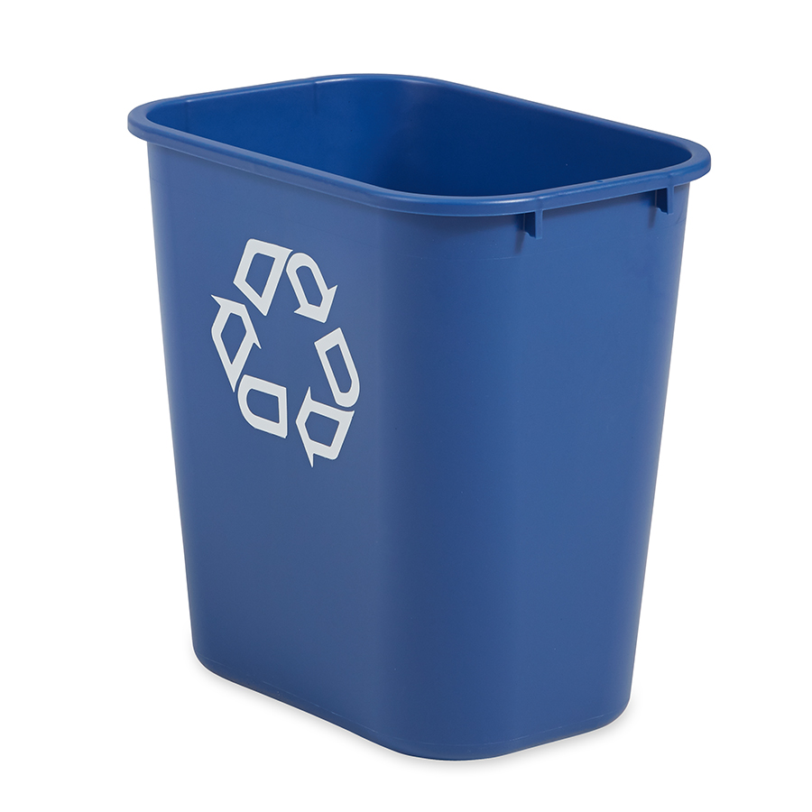 Rubbermaid Recycling Waste Bin Blue 26.6ltr PK 1