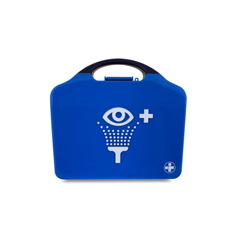DOUBLE EYE WASH STATION IN BLUE AURA3 BOX - COMPLETE