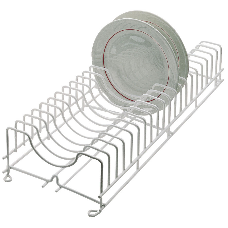 Plate Rack Plastic Coated Wire Holds 20 Plates PK 1