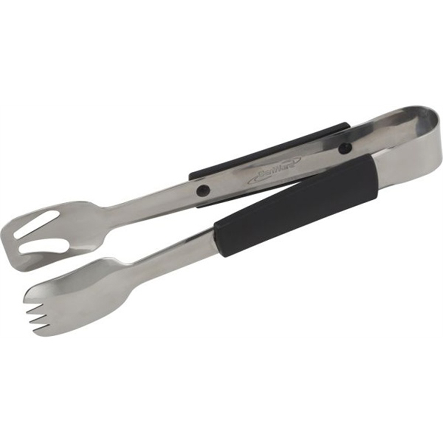 Prepara Buffet Pro Serving Tongs Stainless Steel 23cm Black Plastic Handle PK 1