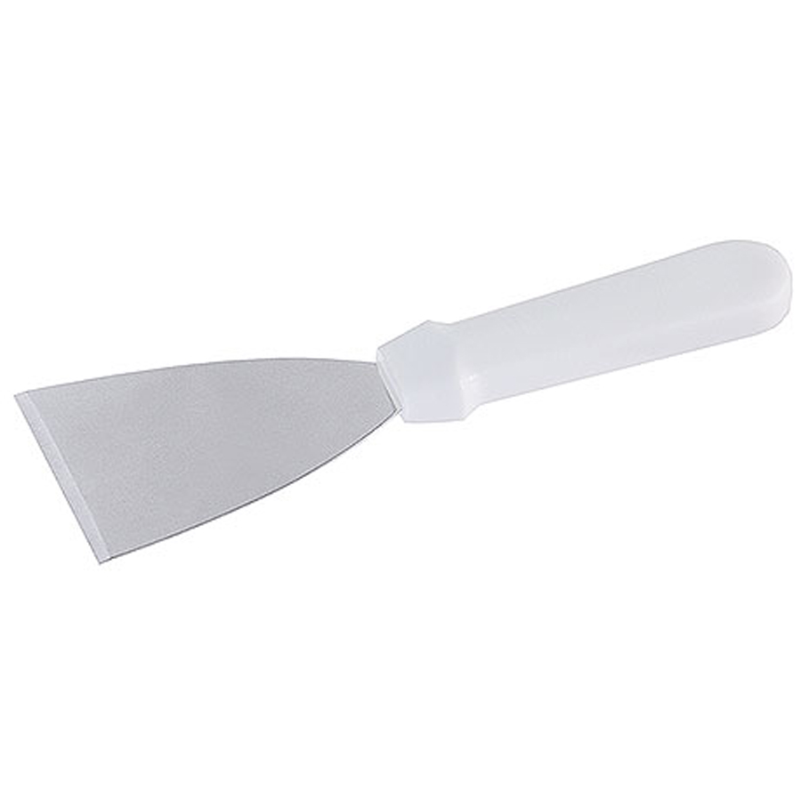 Contacto Griddle Scraper 18/10 Stainless Steel Blade White Polypropylene Handle 25cm PK 1