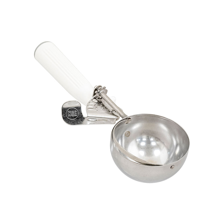 Vollrath Portioner Antibacterial Handle Stainless Steel Scoop White Size 6 PK 1