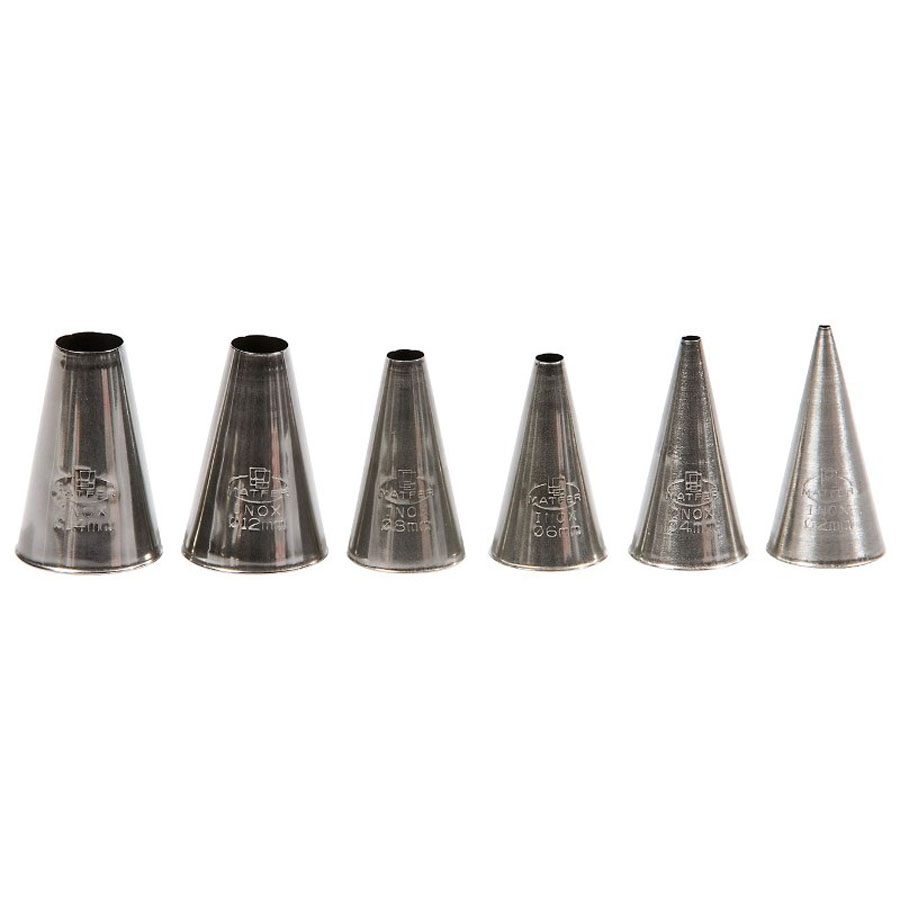 Matfer Bourgeat Icing Tubes Plain 2.4 - 14mm Stainless Steel PK 1