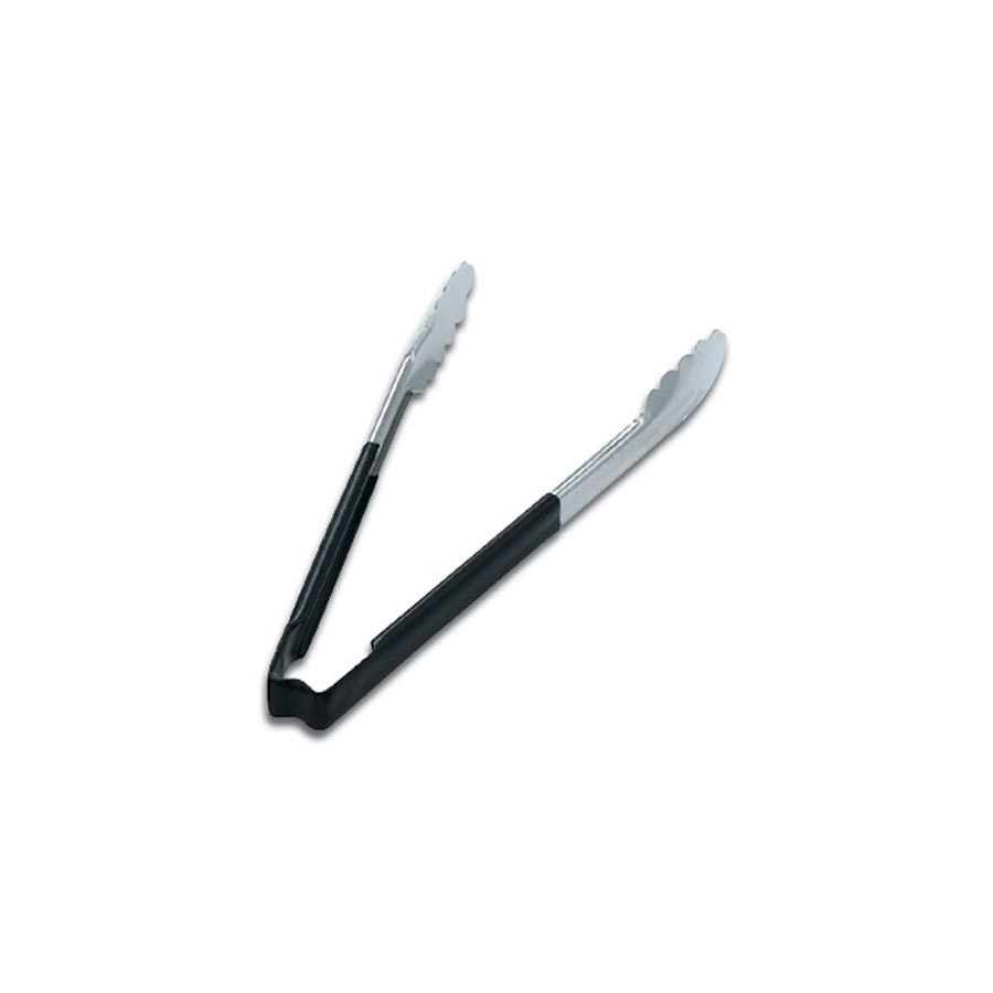 Prepara Tongs Springless Design Stainless Steel 24cm Black Handle PK 1